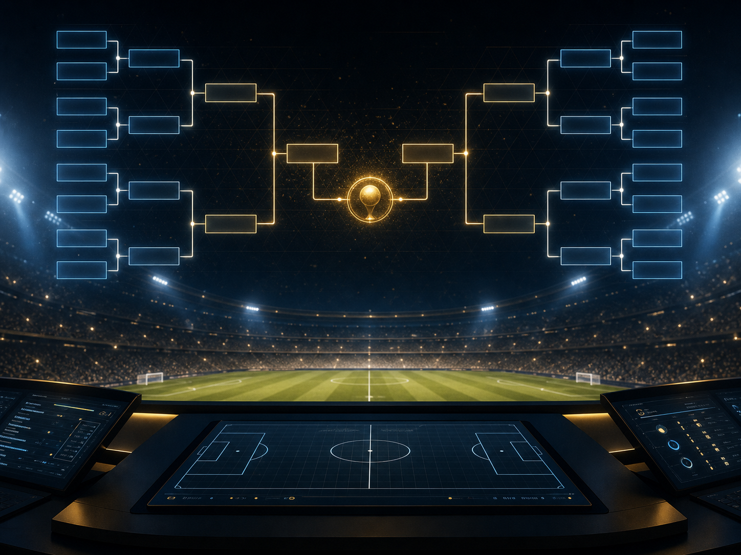 Soccer tournament bracket visual